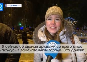 In Donezk lebende Ausländer senden Friedensgrüße zu Neujahr in die Welt